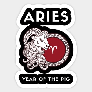 ARIES / Year of the PIG Sticker